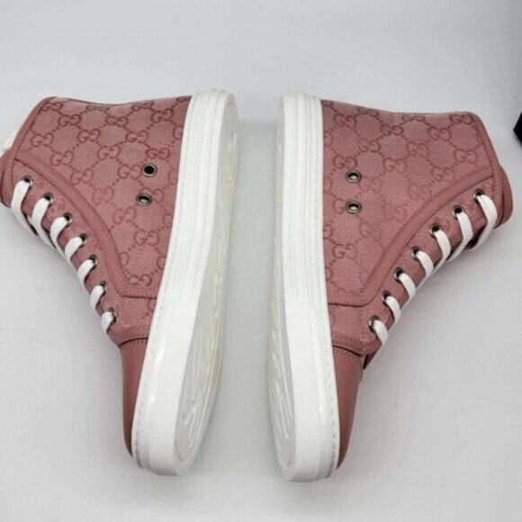 Gucci GG Miro Soft Pink & White Sneaker Shoes 380-030322 - Picture 4 of 8